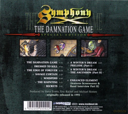 Symphony X: The Damnation Game [CD]