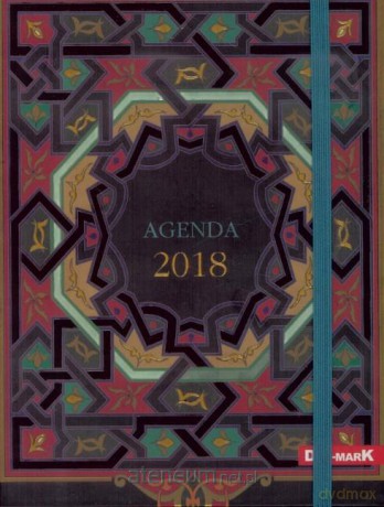 Kalendarz 2018 książkowy dzienny z gumką A5 -złocony [KALENDARZ]