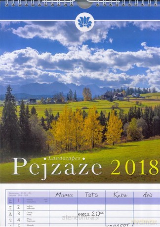 Kalendarz 2018 Rodzinny - Pejzaże [KALENDARZ]