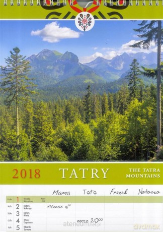 Kalendarz 2018 Rodzinny - Tatry [KALENDARZ]