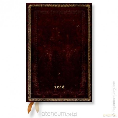 Kalendarz książkowy mini 2018 12M horyzontalny BlackMorocca [KALENDARZ]