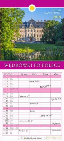 Kalendarz wieloplanszowe 2018 - Wędrówki po Polsce [KALENDARZ]