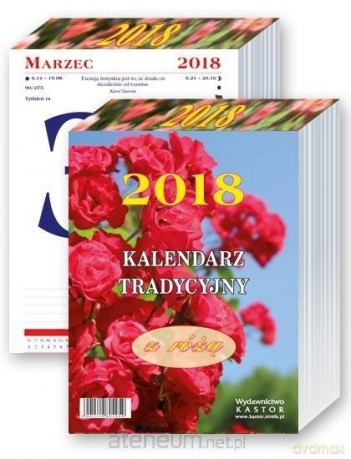 Kalendarz zdzierak 2018 Tradycyjny z Różą KL14 [KALENDARZ]