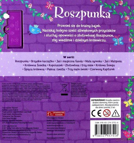 Książeczka dźwiękowa. Roszpunka [KSIĄŻKA]