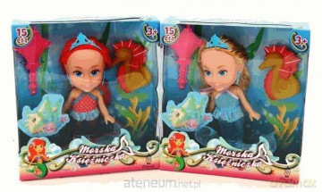 Lalka Morska Księżniczka 15 cm + akcesoria, 2 wzory