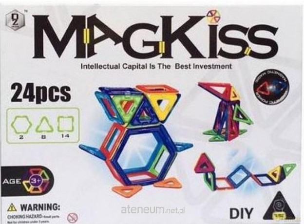 Magkiss - Magnetyczne klocki 24 szt. [KLOCKI]
