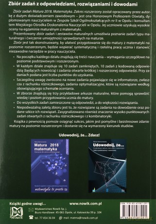 Matura 2018 Matematyka Ćwiczenia zakres rozszerzony - Maria Romanowska [KSIĄŻKA]