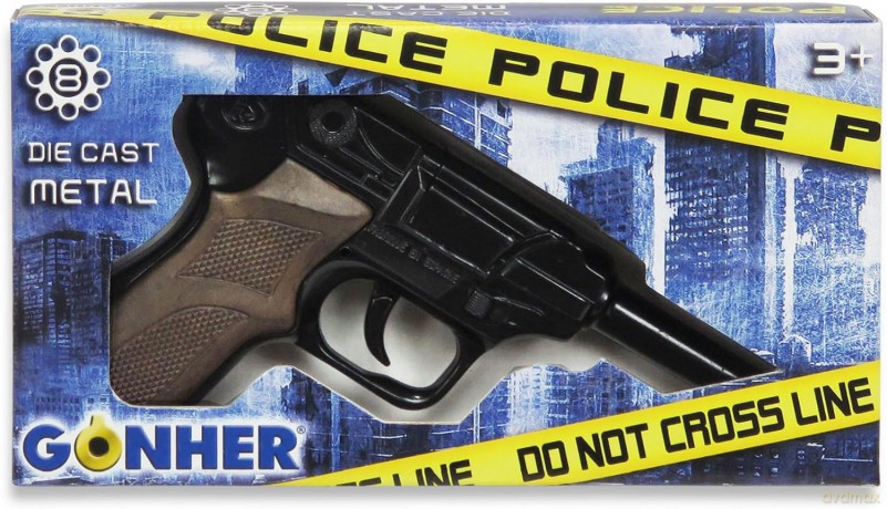 Metalowy pistolet policyjny 8 naboi