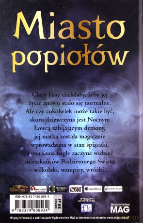 Miasto popiołów - Cassandra Clare [KSIĄŻKA]