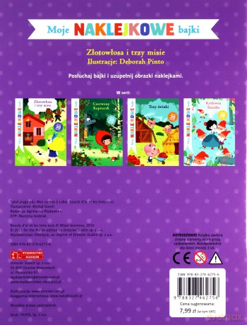 Moje naklejkowe bajki. Złotowłosa i trzy misie [KSIĄŻKA]