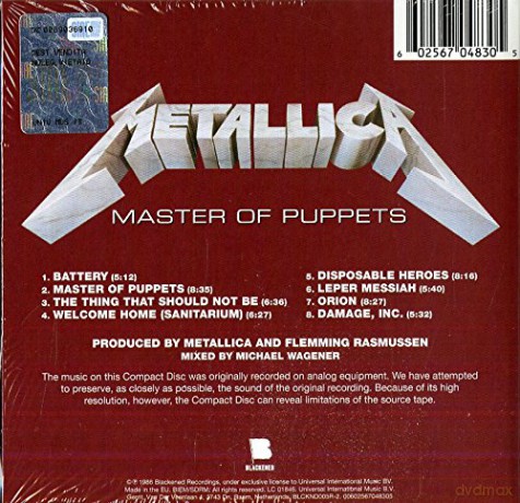 Metallica: Master Of Puppets (Remastered) [CD]