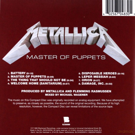 Metallica: Master Of Puppets (Remastered) [CD]