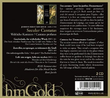 Bach: Secular Cantatas Rene Jacobs (digipack) [2CD]