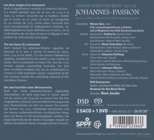 Bach: Johannes-Passion Rene Jacobs [2CD]