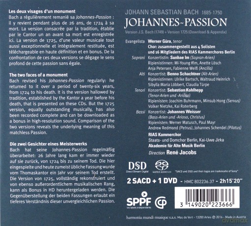 Bach: Johannes-Passion Rene Jacobs [2CD]