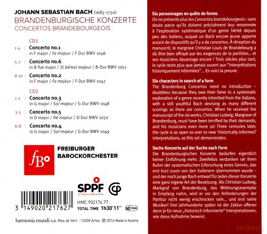 Bach: Brandenburg Concertos Freiburger Barockorchester [2CD]