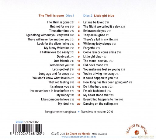 Chet Baker: The Thrill Is Gone (digipack) [2CD]