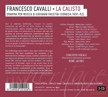 Cavalli: La Calisto Concerto Vocale Rene Jacobs (digipack) [3CD]