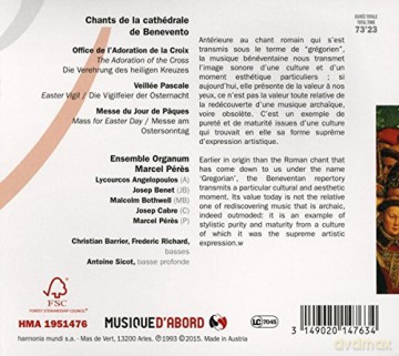 Chants De La Cathedrale De Benevento: Organum (digipack) [CD]