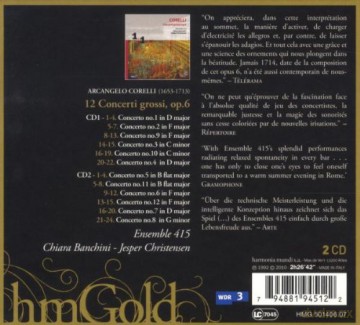 Corelli: Concerti Grossi op 6 Ensemble 415 (digipack) [2CD]
