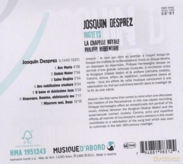 Josquin Desprez: Stabat Mater Motets La Chapelle Royale (ecopack) [CD]