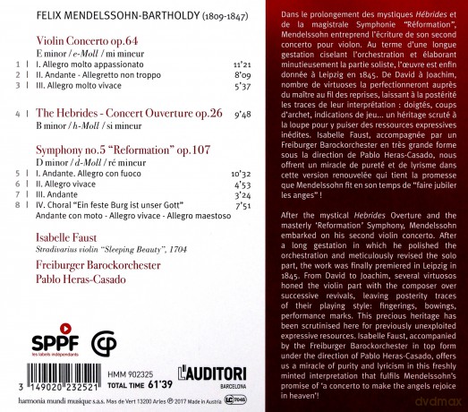 Mendelssohn: Violin Concerto Faust Heras-Casado [CD]