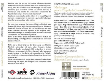 Moulinie: Meslanges Ensambles Correspondances (digipack) [CD]
