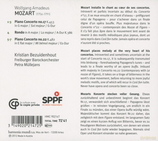 Mozart: Piano Concertos Bezuidenhout [CD]