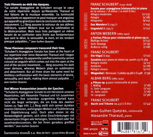Schubert: Arpeggione Sonata Queyras Tharaud (digipack) [CD]