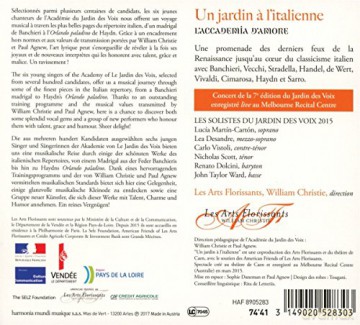 Un Jardin A L Italienne: Les Arts Florissants Christie (digipack) [2CD]