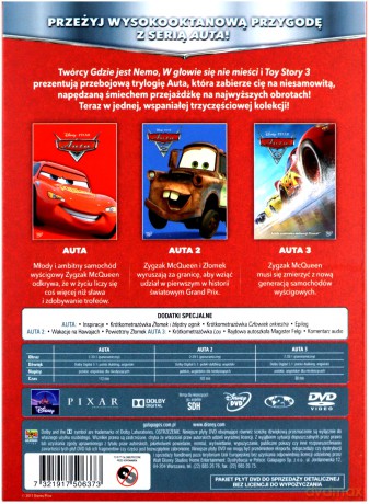Auta 1-3 (Disney) [3DVD]