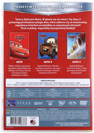 Auta 1-3 (Disney) [3DVD]