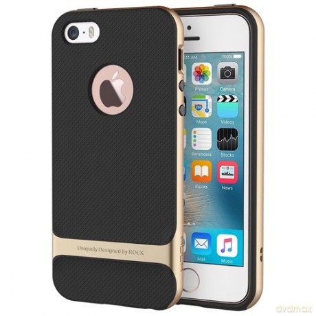 Etui Obudowa ROYCE iPhone 5/5S/SE Złoty (Rock)