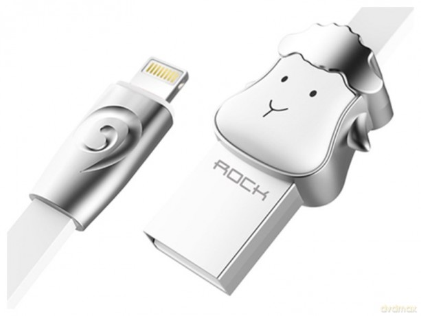 Kabel USB Lightning Zwierzątka iPhone 100 cm Biały (Rock)