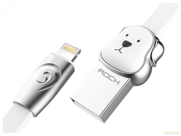 Kabel USB Lightning Zwierzątka iPhone 100 cm Biały (Rock)