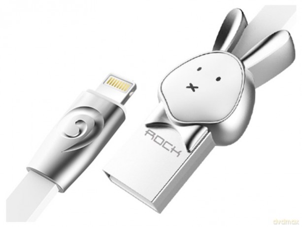 Kabel USB Lightning Zwierzątka iPhone 100 cm Biały (Rock)