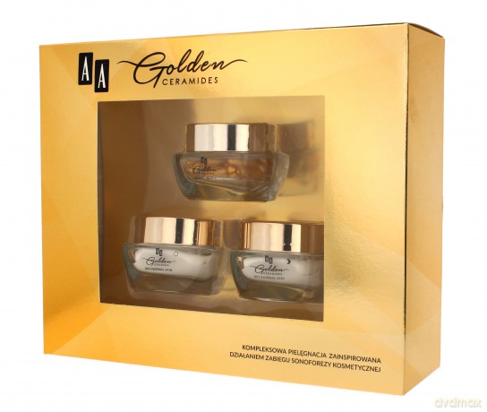 AA Zestaw prezentowy Golden Ceramides (krem na dzień 50 ml + krem na noc 50 ml + kapsułki 30szt)