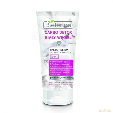 Bielenda Carbo Detox Biały węgiel Pasta do mycia twarzy 3w1 150 ml