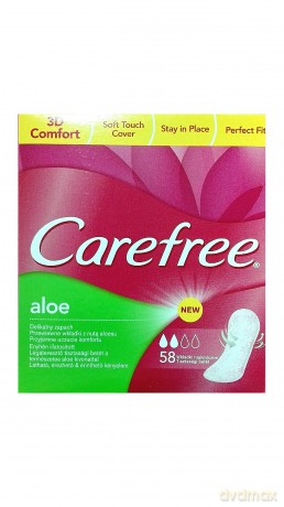 Carefree Aloe Wkładki higieniczne z wyciągiem z aloesu 1op. - 58 szt