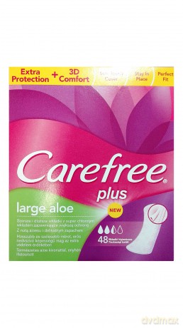 Carefree Plus Large Aloe Wkładki higieniczne z wyciągiem z aloesu 1op. - 48 szt