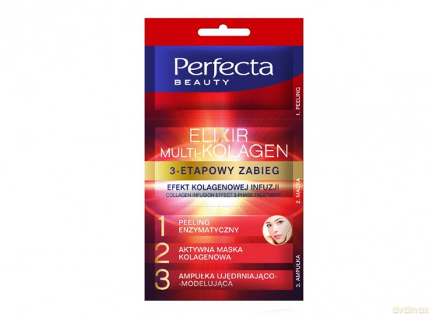 Dax Perfecta Beauty Elixir Multi - Kolagen Maseczka 3 - etapowy zabieg Efekt Kolagenowej Infuzji 13ml