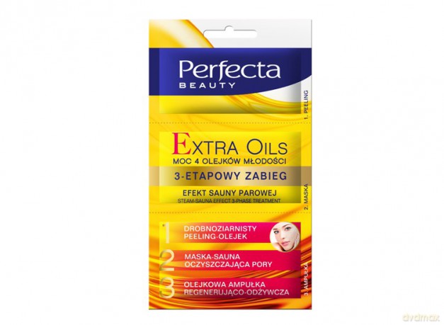 Dax Perfecta Beauty Extra Oils Maseczka 3 - etapowy zabieg Efekt Sauny Parowej 13ml