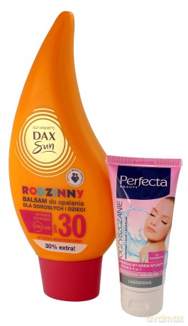 Dax Sun Balsam do opalania SPF 30 rodzinny 250 ml (mini krem myjący 50 ml )