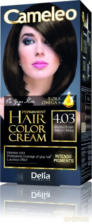 Delia Cosmetics Cameleo HCC Farba permanentna Omega + nr 4.03 Mocha Brown 1op.