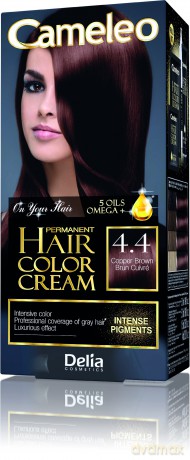 Delia Cosmetics Cameleo HCC Farba permanentna Omega + nr 4.4 Copper Brown 1op.