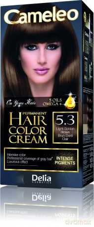 Delia Cosmetics Cameleo HCC Farba permanentna Omega + nr 5.3 Light Golden Brown 1op.
