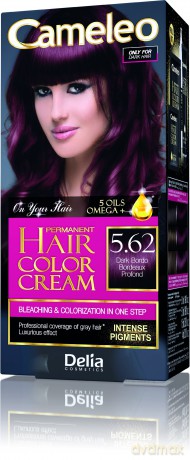 Delia Cosmetics Cameleo HCC Farba permanentna Omega + nr 5.62 Dark Bordo 1op.