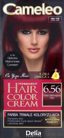 Delia Cosmetics Cameleo HCC Farba permanentna Omega + nr 6.56 Deep Mahogany Red 1op.