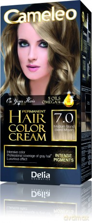 Delia Cosmetics Cameleo HCC Farba permanentna Omega + nr 7.0 Medium Blond 1op.
