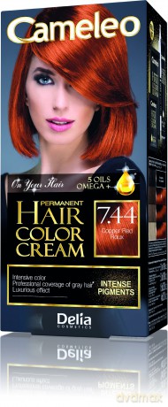 Delia Cosmetics Cameleo HCC Farba permanentna Omega + nr 7.44 Copper Red 1op.